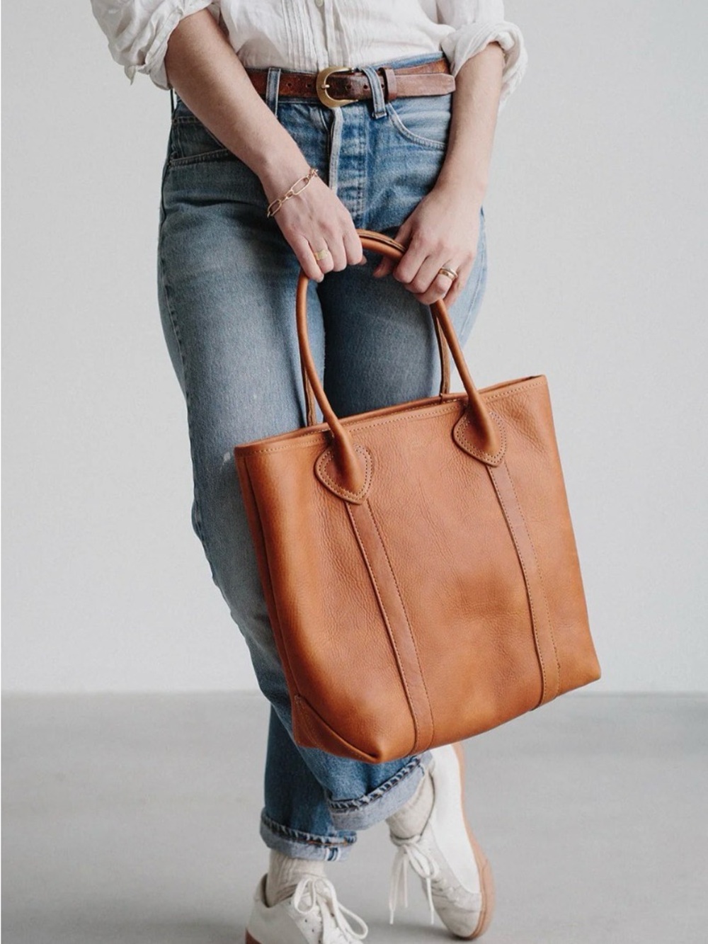 Forest bound LEATHER PASSENGER TOTE IN BROWN - Picture 11 of 11